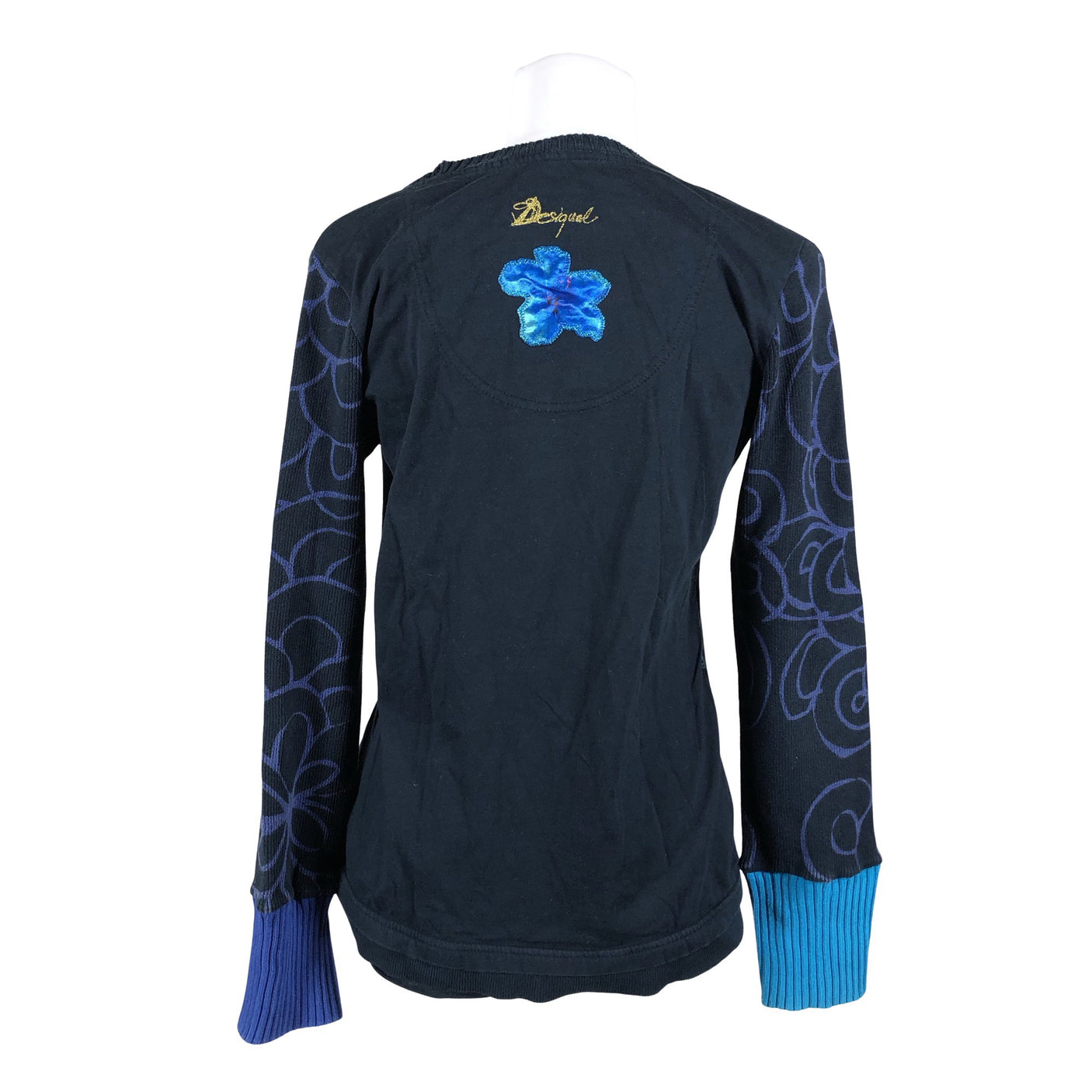 Unisex Desigual - Trikotaažist pluus, suurus 40 - Sinine (2)