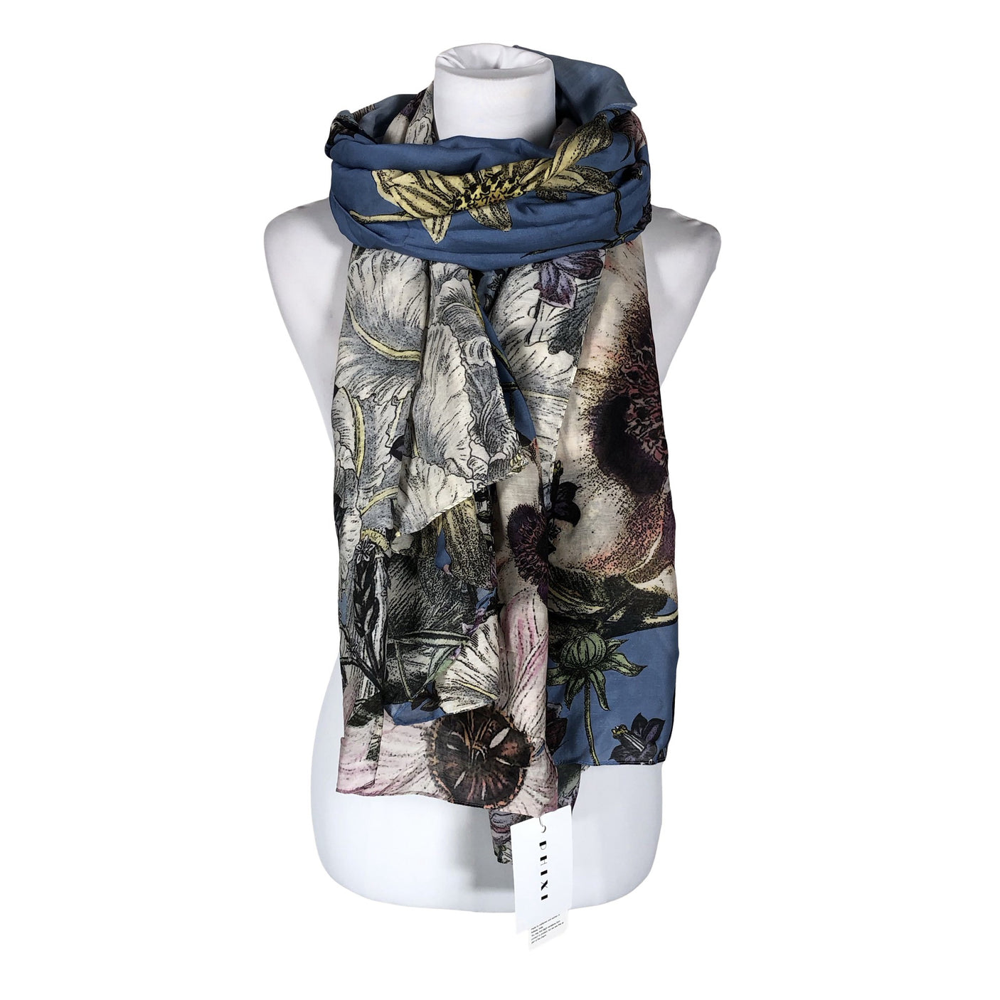 Unisex One Hundred Stars - Õhuke sall, suurus Maxi - Sinine (1)