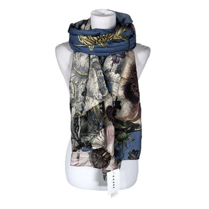 Unisex One Hundred Stars - Õhuke sall, suurus Maxi - Sinine (1)