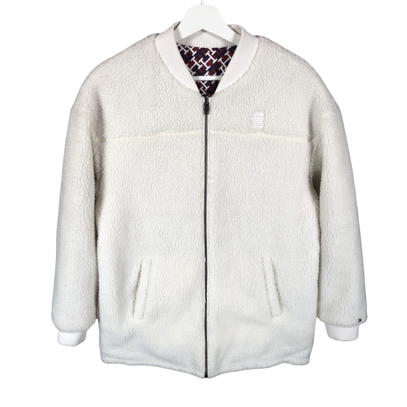 Unisex Tommy Hilfiger - Kunstkarusnahast mantel, suurus 170 - 176 - Valge (1)