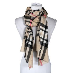 Unisex Fraas - Õhuke sall, suurus Maxi - Beige (1)