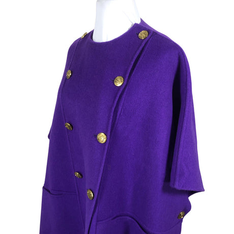 Unisex Luisa Spagnoli - Villane mantel, suurus 46 - Lilla (2)