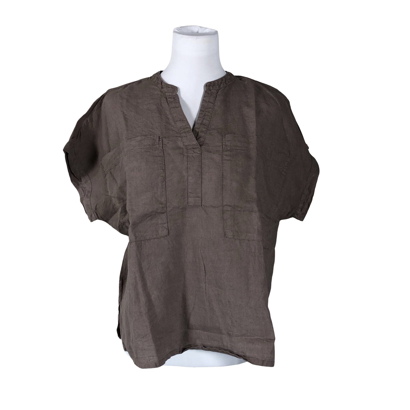 Unisex Nanso - Lühikeste käistega pluus, suurus 36 - Pruun (1)
