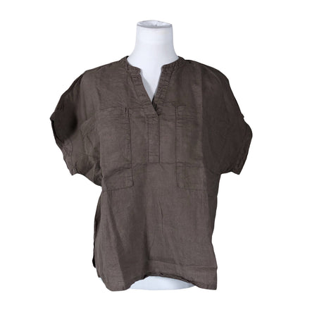 Unisex Nanso - Lühikeste käistega pluus, suurus 36 - Pruun ()