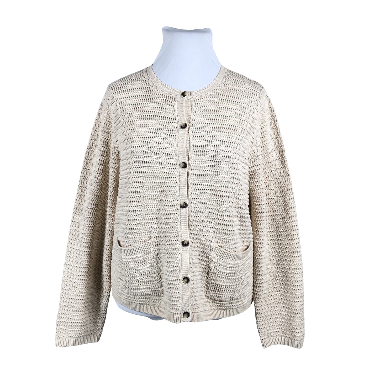 Unisex Selected - Kardigan, suurus 44 - Beige (1)