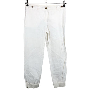 Unisex 'S MaxMara - Mittevenivad püksid, suurus 36 - Valge (1)
