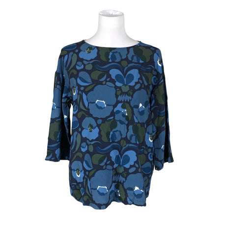 Unisex Marimekko - Lühikeste käistega pluus, suurus 38 - Sinine ()