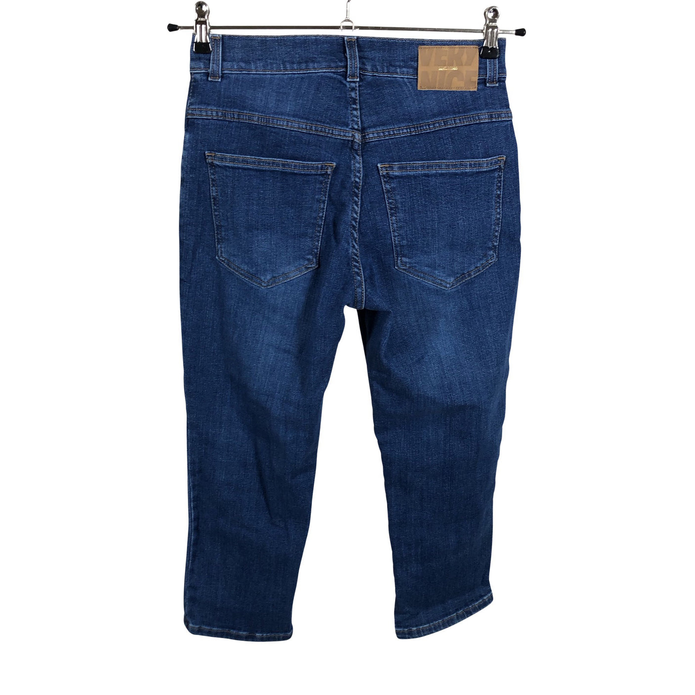 Unisex Very Nice - Teksast poolpikad püksid, suurus W27 - Sinine (2)
