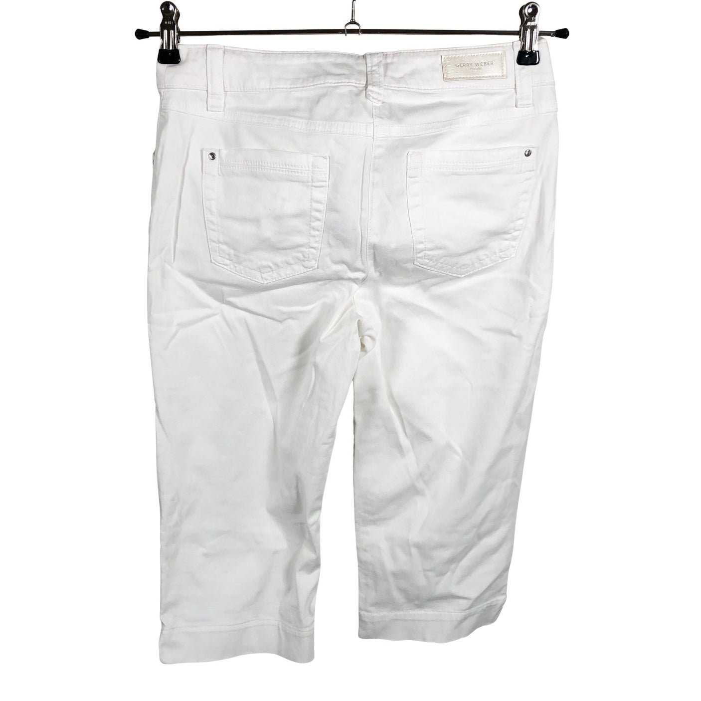 Unisex Gerry Weber - Mittevenivad poolpikad püksid, suurus 36 - Valge (2)