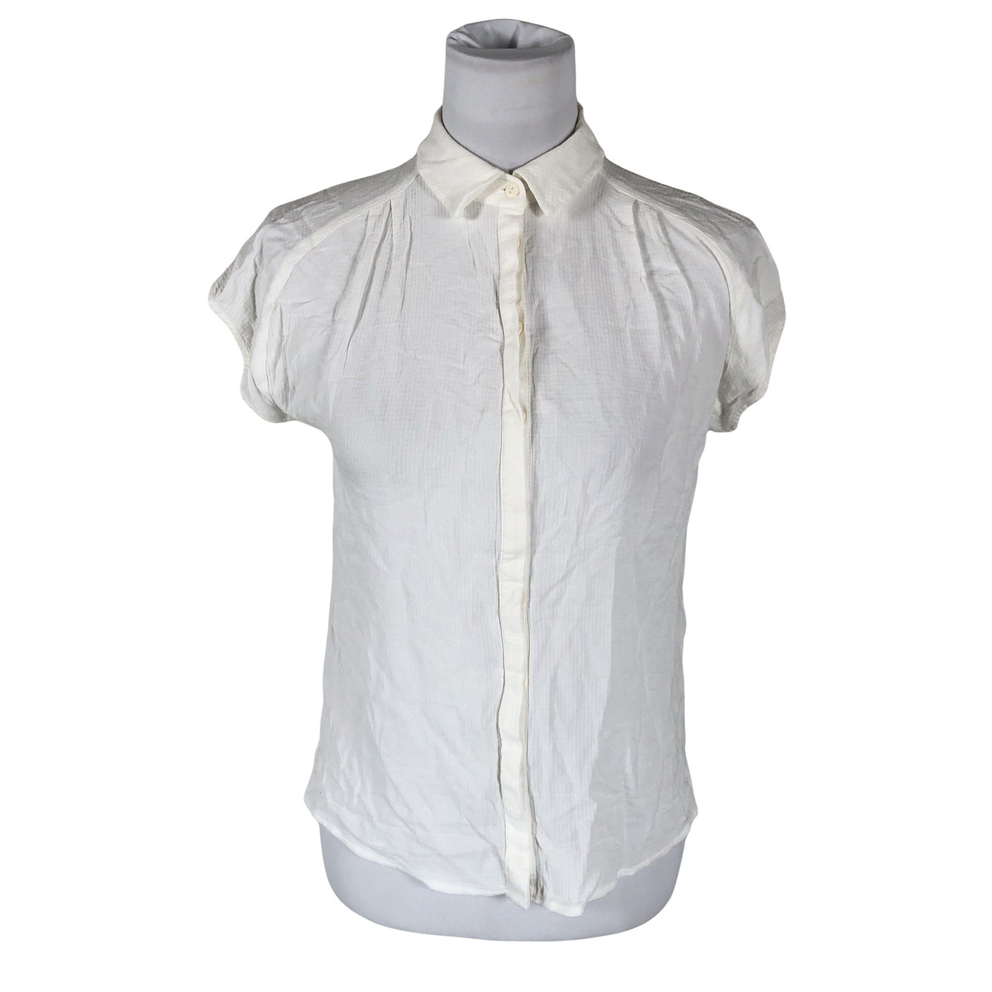 Unisex Oliver Bonas - Lühikeste käistega pluus, suurus 38 - Valge (1)