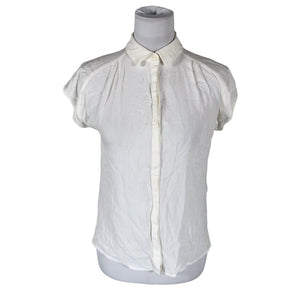 Unisex Oliver Bonas - Lühikeste käistega pluus, suurus 38 - Valge (1)