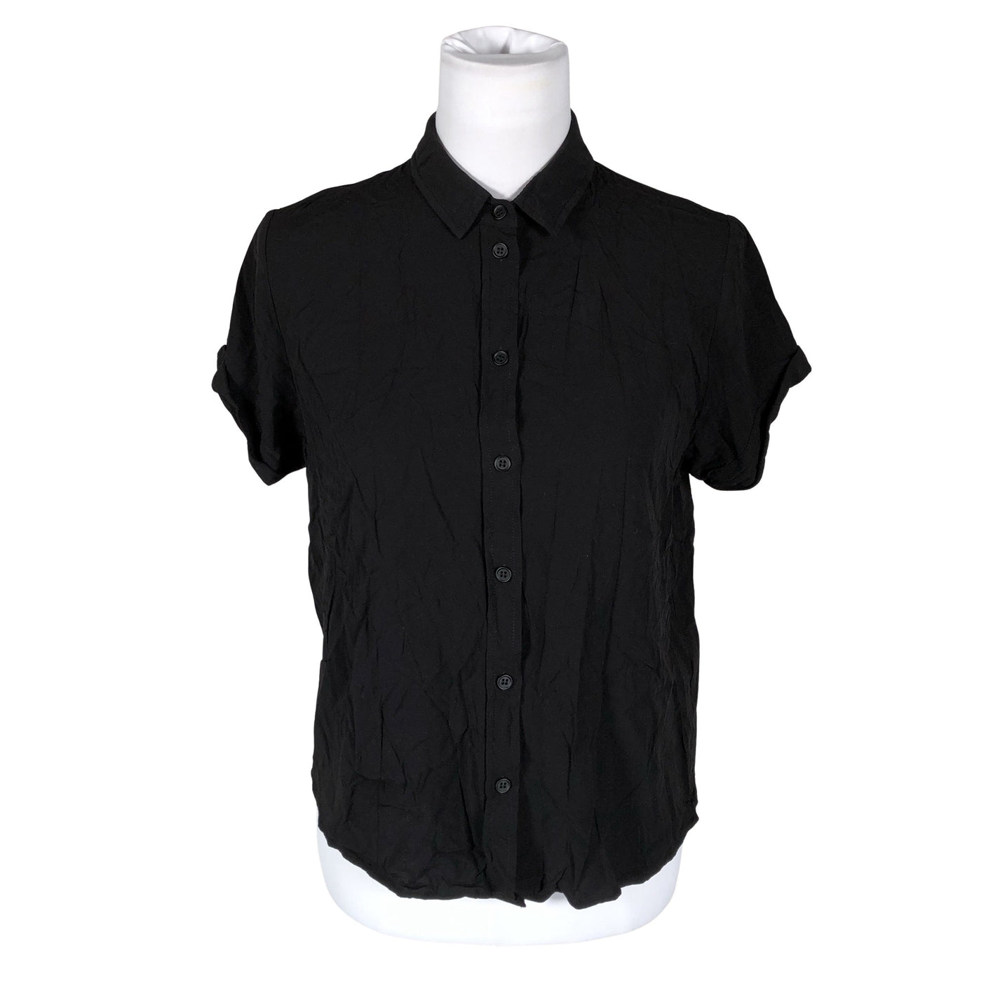 Unisex Samsoe&Samsoe - Lühikeste käistega pluus, suurus 36 - Must (1)
