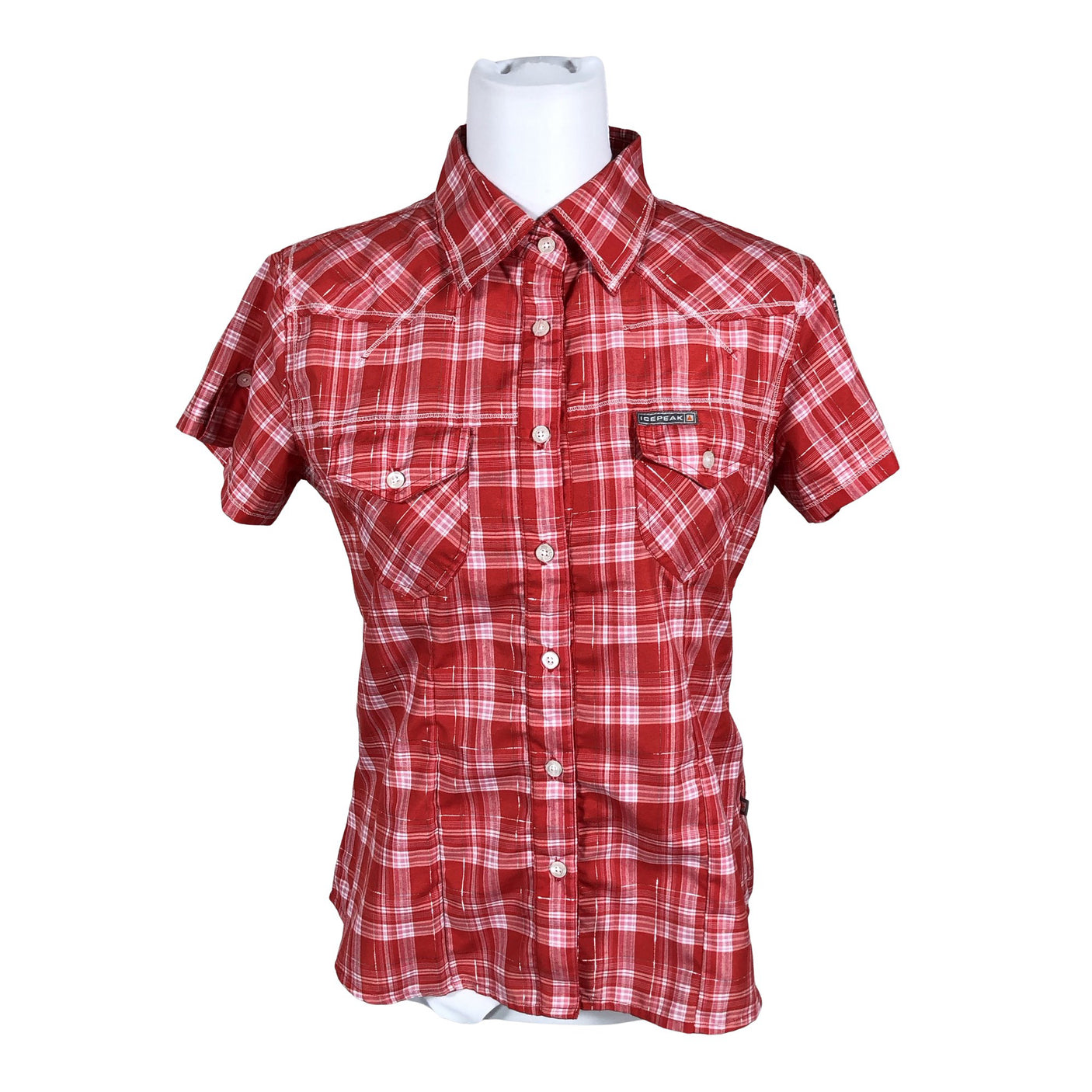 Unisex Icepeak - Lühikeste käistega pluus, suurus 40 - Punane (1)