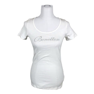 Unisex Benetton - T-särk, suurus 38 - Valge (1)