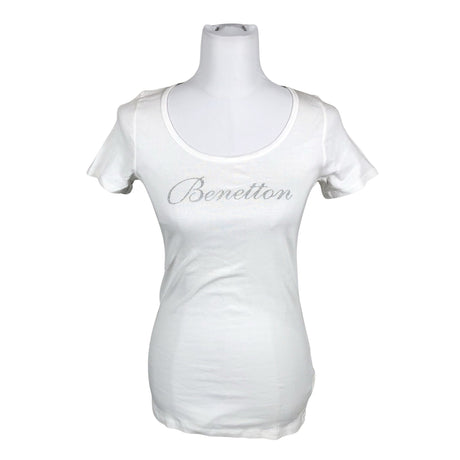 Unisex Benetton - T-särk, suurus 38 - Valge ()