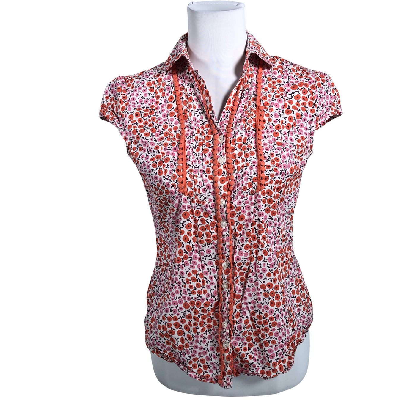 Unisex Camaieu - Lühikeste käistega pluus, suurus 36 - Valge (1)