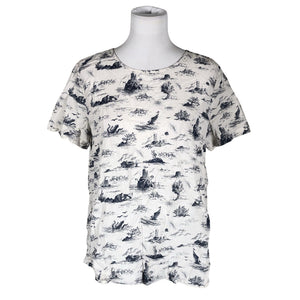 Unisex Benetton - Lühikeste käistega pluus, suurus 40 - Valge (1)