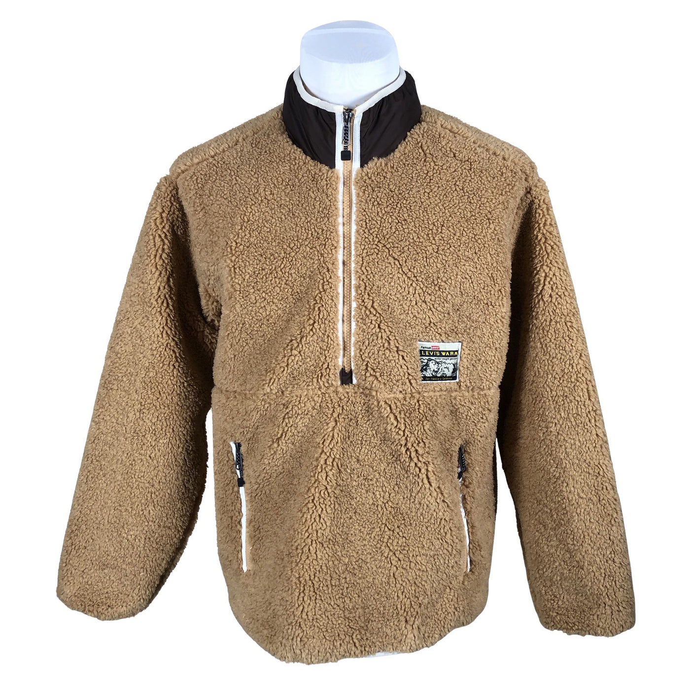 Unisex Levi's - Kunstkarusnahast mantel, suurus M - Pruun (1)