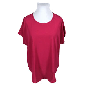 Unisex Zizzi - Lühikeste käistega pluus, suurus 48 - Roosa (1)