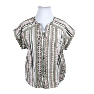 Unisex Cream - Lühikeste käistega pluus, suurus 42 - Roheline (1)