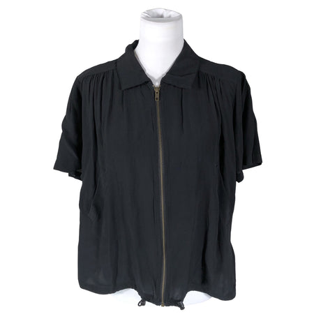 Unisex Nü - Lühikeste käistega pluus, suurus 40 - Must ()