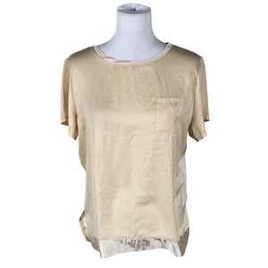 Unisex Christelle & Co - Lühikeste käistega pluus, suurus 40 - Beige (1)