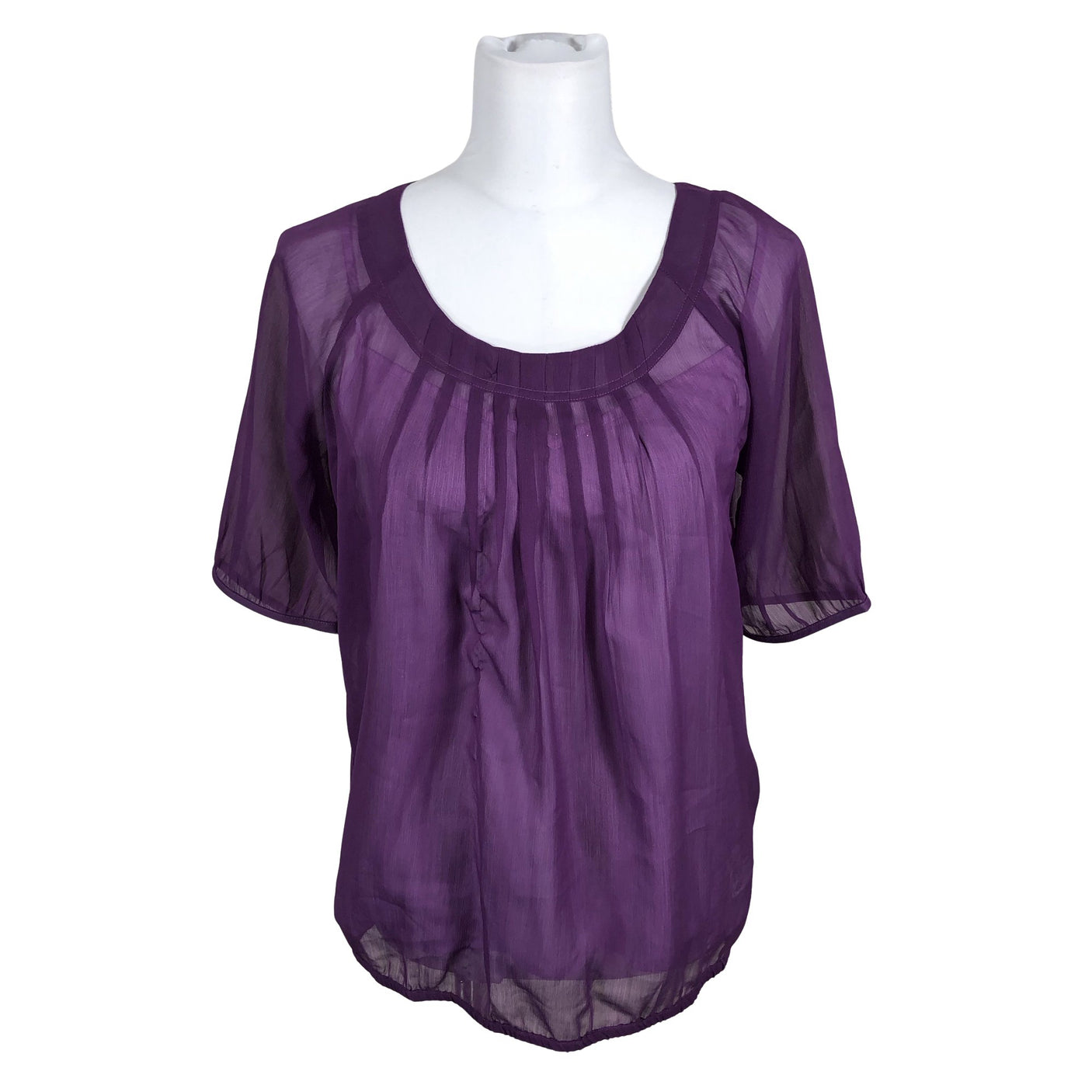 Unisex Esprit - Lühikeste käistega pluus, suurus 38 - Lilla (1)