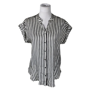 Unisex Sand - Lühikeste käistega pluus, suurus 36 - Valge (1)