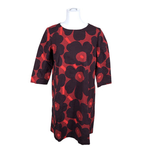Unisex Marimekko - Mitteveniv kleit, suurus 40 - Veinipunane (1)