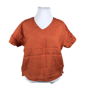 Unisex Nanso - Lühikeste käistega pluus, suurus 44 - Oranž (1)