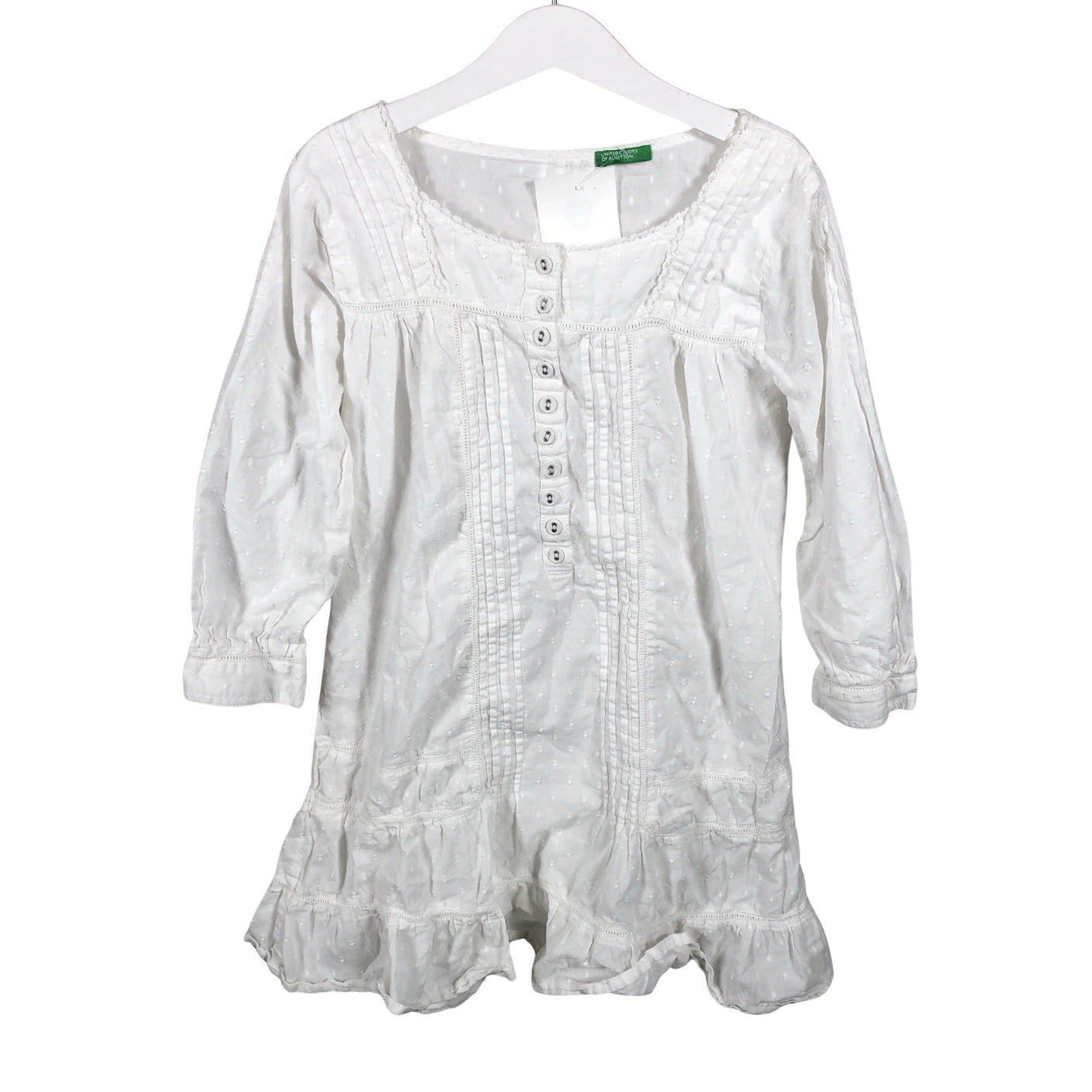 Unisex Benetton - Mitteveniv kleit, suurus 122 - 128 - Valge (1)