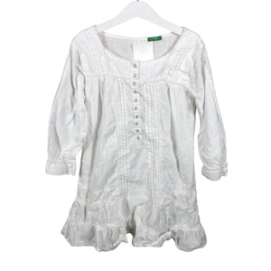 Unisex Benetton - Mitteveniv kleit, suurus 122 - 128 - Valge (1)