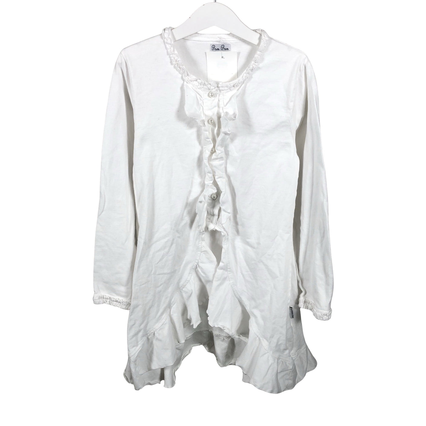 Unisex Pom Pom - Trikotaažist tuunika, suurus 134 - 140 - Valge (1)