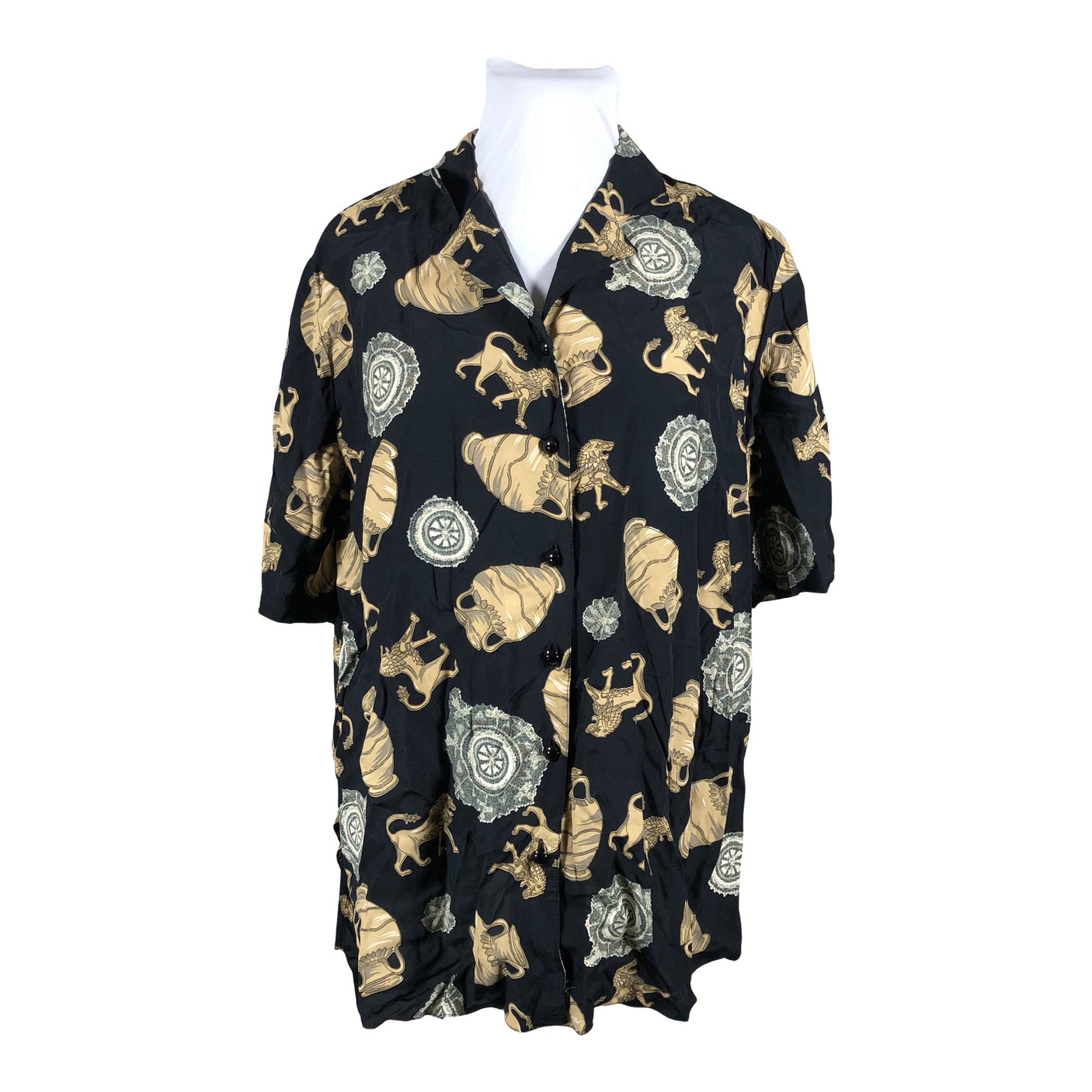 Unisex L Collection - Lühikeste käistega pluus, suurus 44 - Must (1)