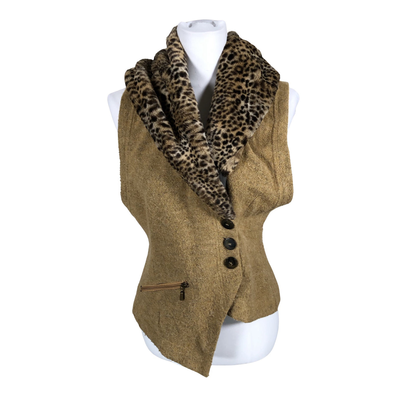 Unisex Bitte Kai Rand - Kootud vest, suurus 40 - Pruun (1)