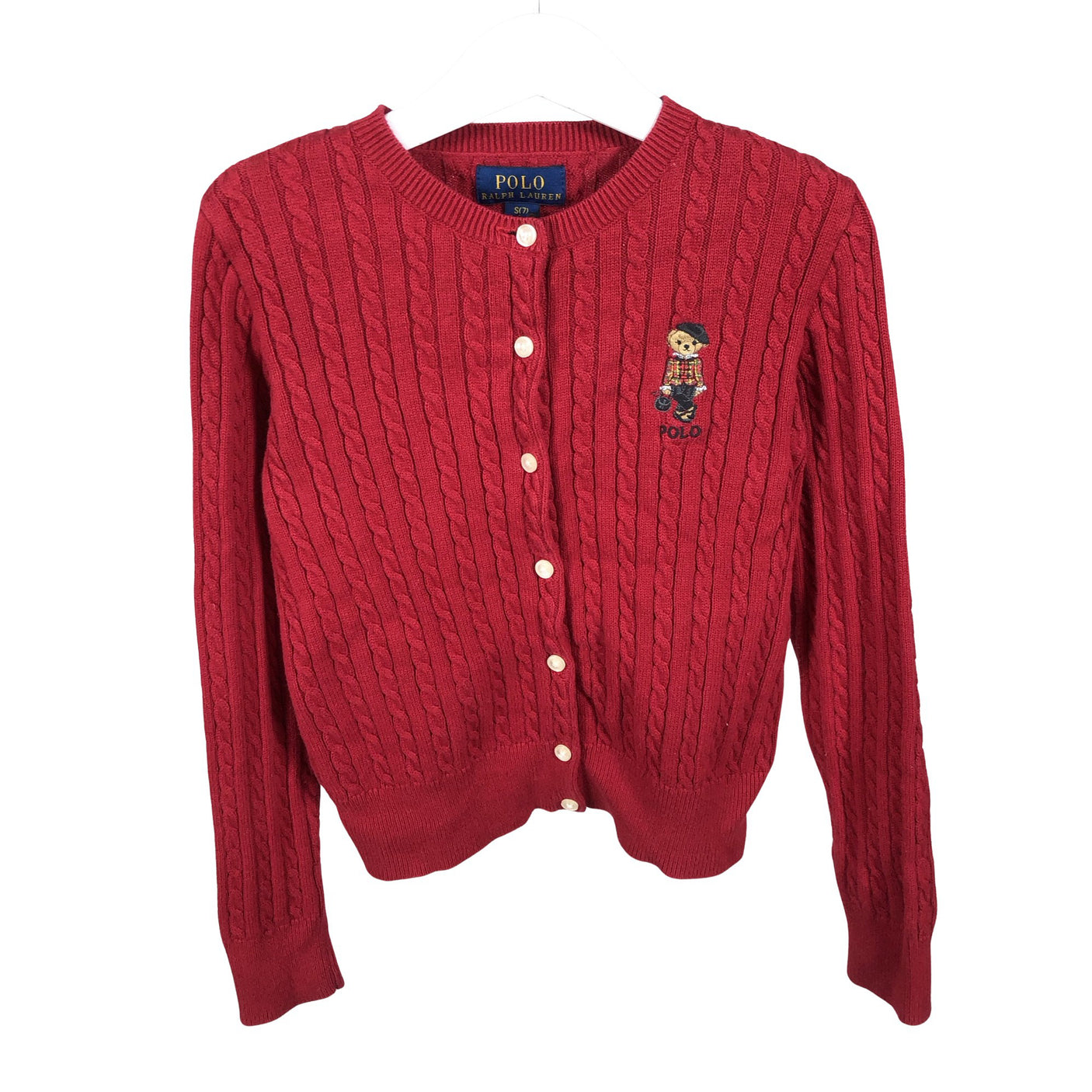 Unisex Polo Ralph Lauren - Kardigan, suurus 122 - 128 - Punane (1)