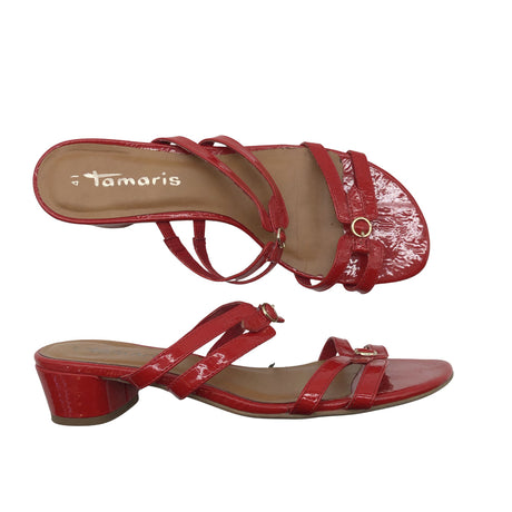 Unisex Tamaris - Kontsaga rihmikud, suurus 41 - Punane ()