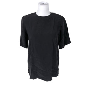 Unisex Stockmann Silk - Lühikeste käistega pluus, suurus 38 - Must (1)