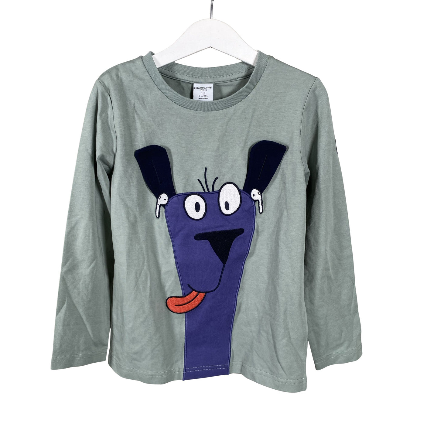 Unisex Polarn O. Pyret - Trikotaažist pluus, suurus 110 - 116 - Roheline (1)