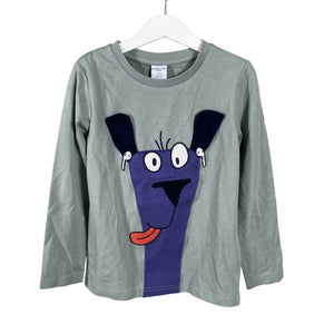 Unisex Polarn O. Pyret - Trikotaažist pluus, suurus 110 - 116 - Roheline (1)