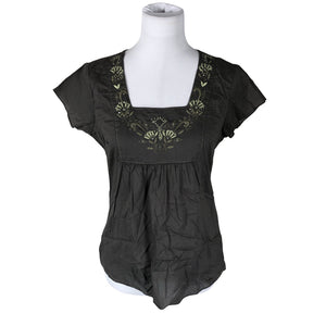 Unisex Lindex - Lühikeste käistega pluus, suurus 38 - Hall (1)