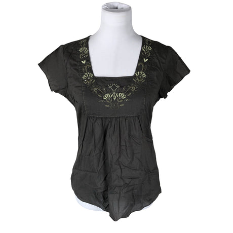 Unisex Lindex - Lühikeste käistega pluus, suurus 38 - Hall ()