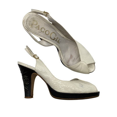 Unisex Paco Gil - Kontsaga rihmikud, suurus 38 - Looduslik valge ()