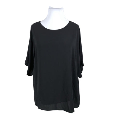 Unisex Zizzi - Lühikeste käistega pluus, suurus 46 - Must ()