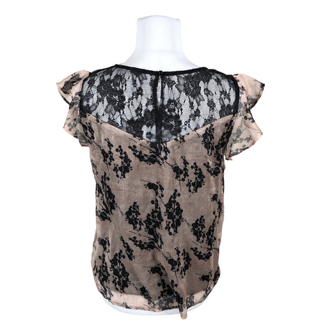 Unisex Cream - Lühikeste käistega pluus, suurus 36 - Must (2)