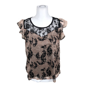 Unisex Cream - Lühikeste käistega pluus, suurus 36 - Must (1)