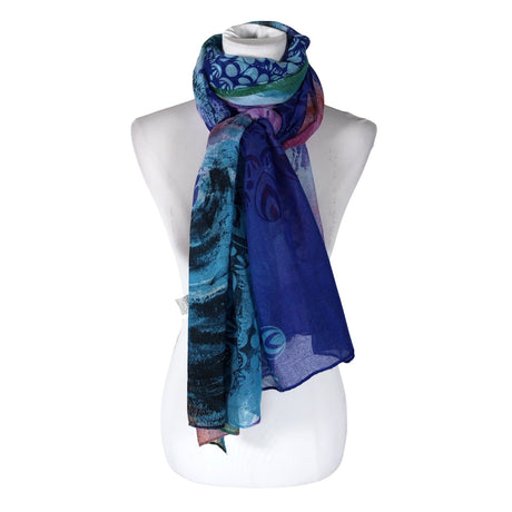 Unisex Desigual - Õhuke sall, suurus Maxi - Sinine ()