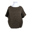 Unisex Handmade - Lühikeste käistega pluus, suurus 46 - Pruun ()