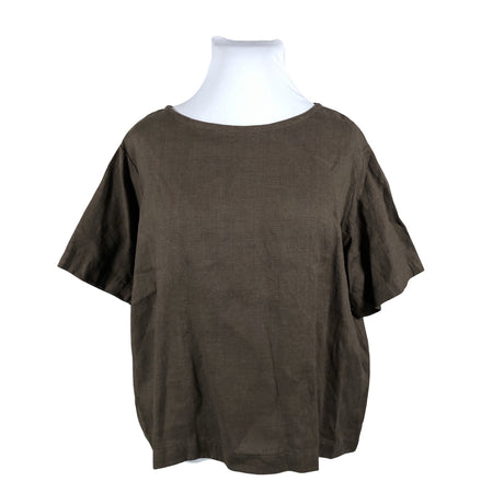 Unisex Handmade - Lühikeste käistega pluus, suurus 46 - Pruun ()
