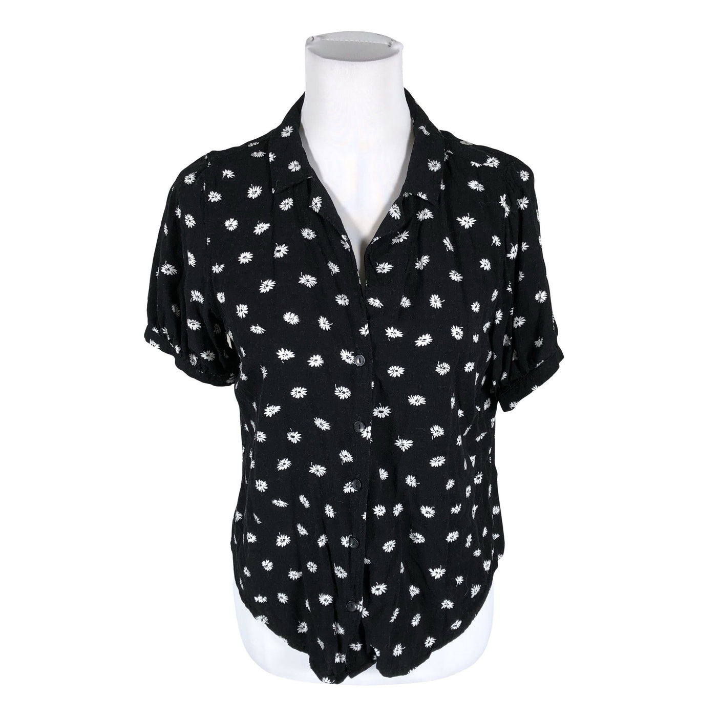Unisex Abercrombie&Fitch - Lühikeste käistega pluus, suurus 38 - Must (1)